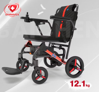 ویلچر برقی تاشو سبک وزن آلیاژ منیزیم مدل DC-EM817-A تایوانی دیاناوکس